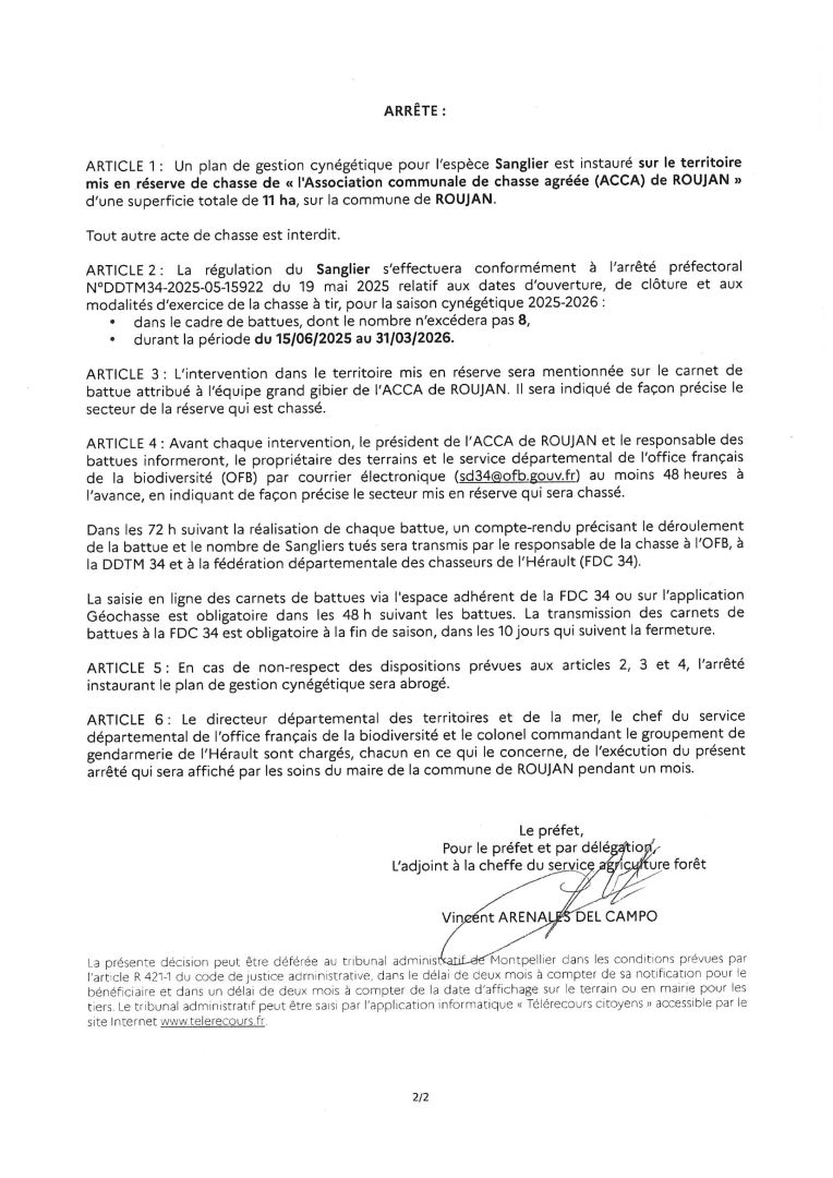 décision préfectorale