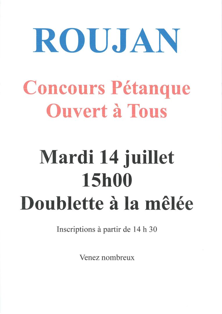 affiche concours pétanque