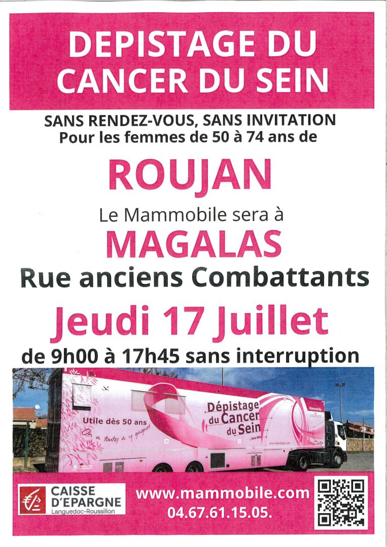 affiche dépistage cancer du sein