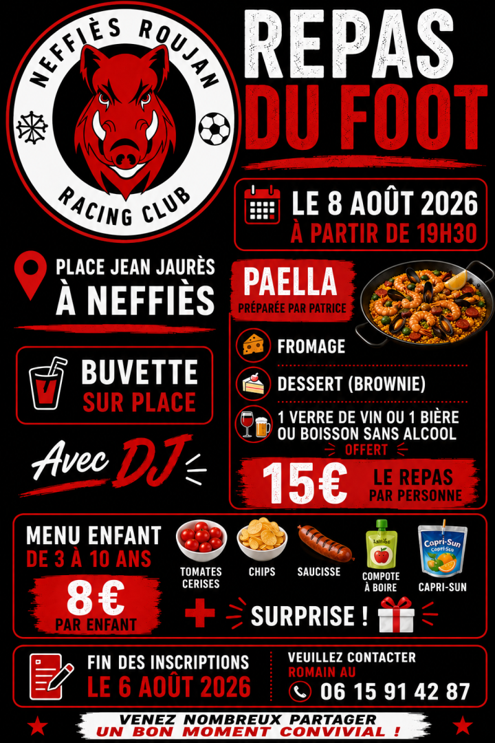 affiche repas foot