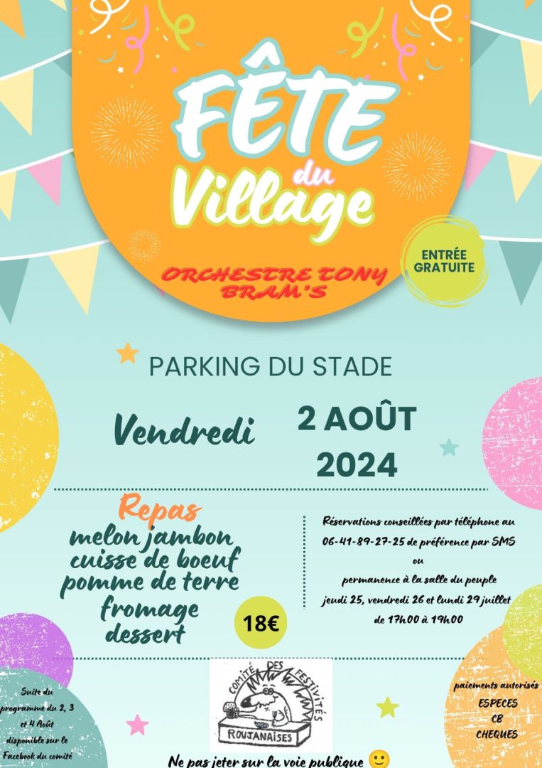 programme fête du village