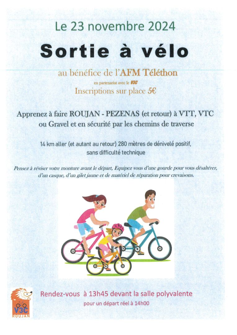 affiche sortie vélo 