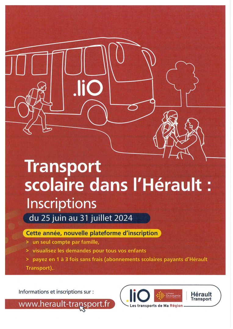 affiche inscription transport scolaire